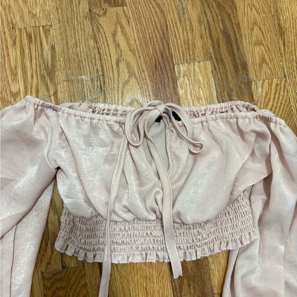 Elegant Pink Off-Shoulder Women's Top